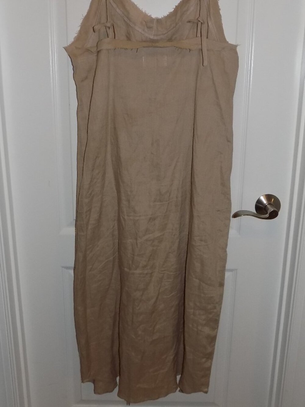 MYRAH PENALOZA Aura Slip 100% Linen Dress One Size Tan Beige NWOT - Picture 6 of 12